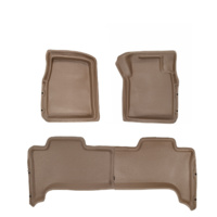 Sandgrabba Mats To Suit Mercedes Benz W166 GLE350 Five Door Wagon 2016-2019 Beige Floor Manual Front And Rear