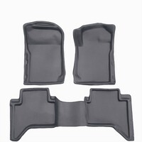 Sandgrabba Mats To Suit Volkswagen Amarok Dual Cab Four Door Utility No Cup Holders 2010-2023 Grey Floor Manual Front And Rear