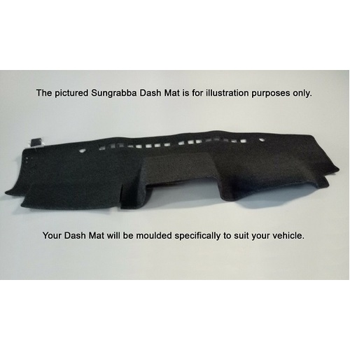 Sungrabba Dash Mat To Suit Holden Jackaroo Five Door Wagon With Passenger Airbag 03/1998-2002 Black