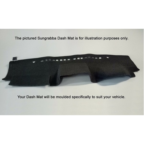 Sungrabba Dash Mat To Suit Mitsubishi Pajero NP Five Door Wagon With Passenger Airbag 11/2002-2006 Black