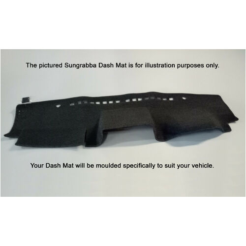 Sungrabba Dash Mat To Suit Toyota Hilux Rouge & Rugged X Dual Cab Four Door Utility 2021-ON  [Dash Mat Colour: Black] [Model: Workmate]