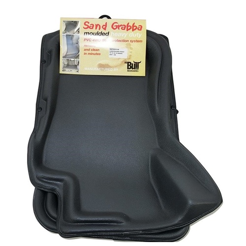 Sandgrabba Mats To Suit Mazda BT50 Dual Cab Four Door Utility 2006-2011 Black Floor Automatic Front And Rear