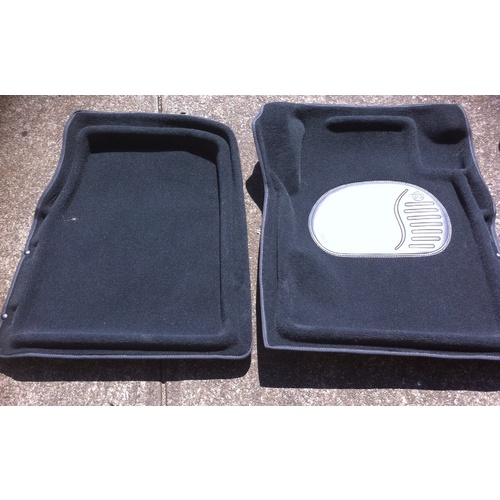 Trap Mats To Suit Ford Falcon AU Four Door Sedan 1998-2002 Black Floor Automatic Front Only